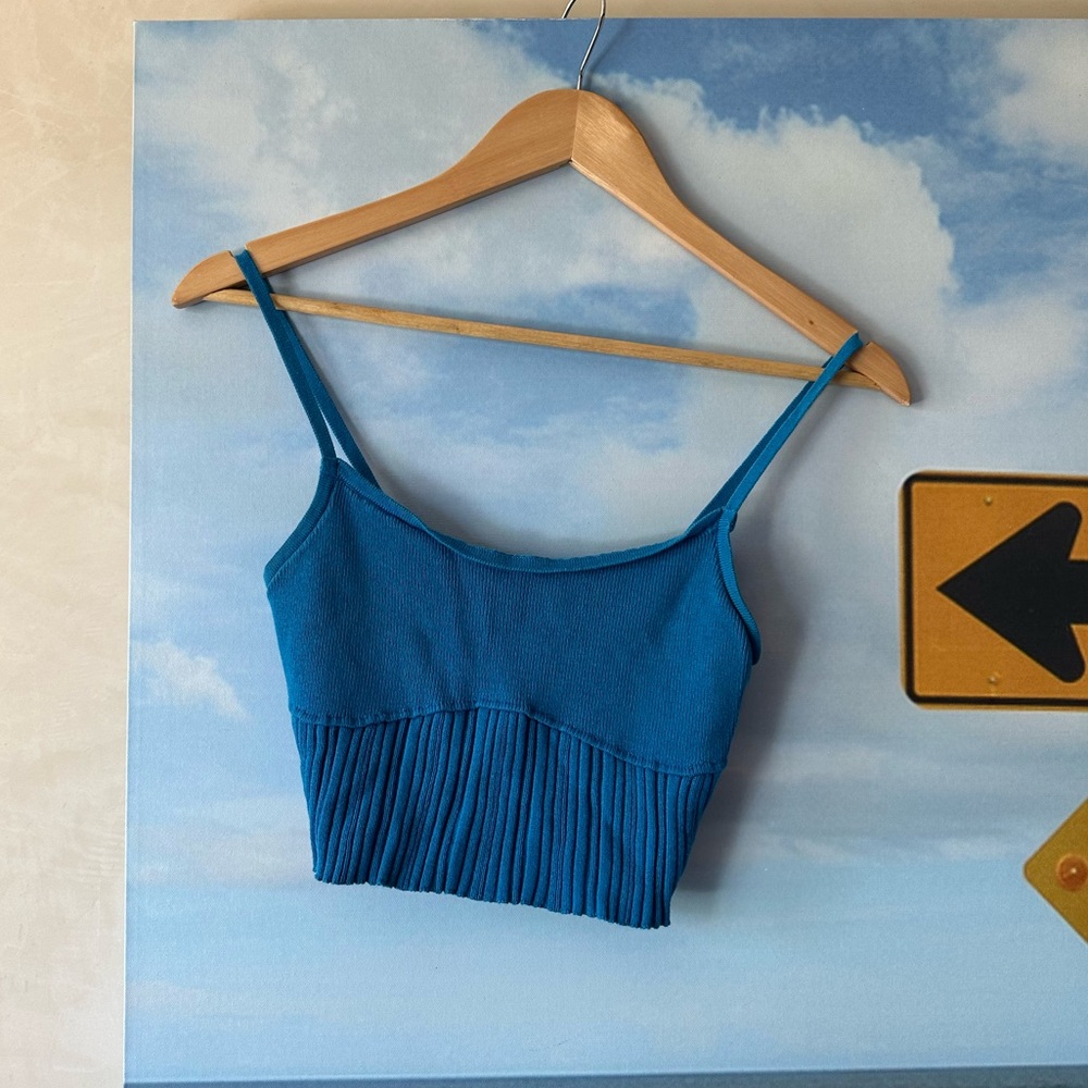 PacSun blue crop top tank